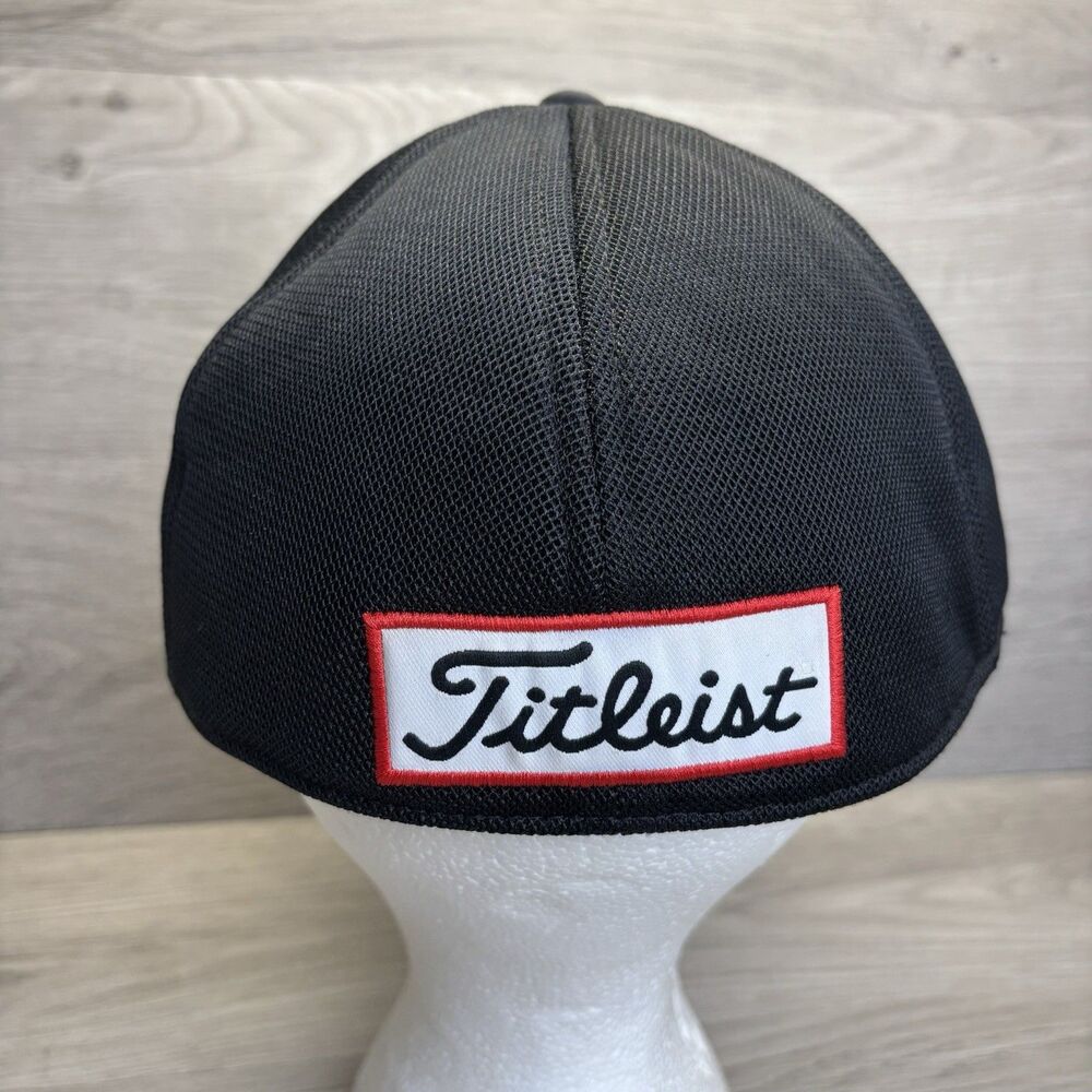 Titleist Pro V1 FJ Tour Performance Golf Hat Cap Black Stretch Fit M/L - Picture 2 of 7
